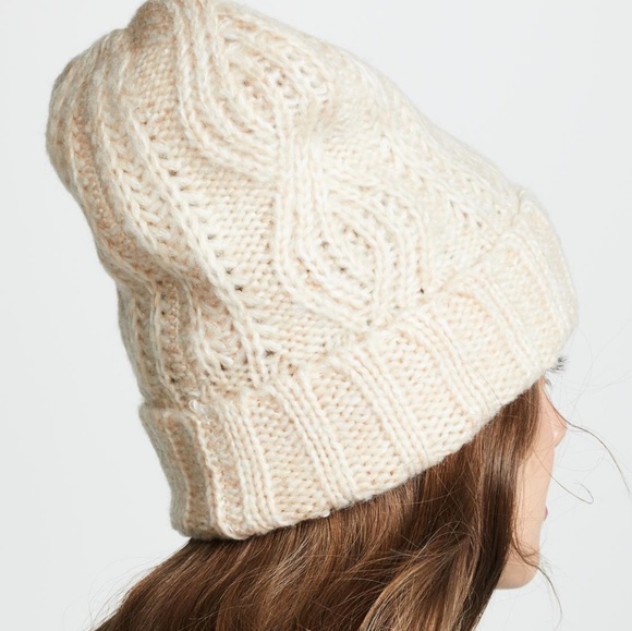 🍒NWT🍒 FREE PEOPLE CABLE KNIT BEANIE - Picture 5 of 8